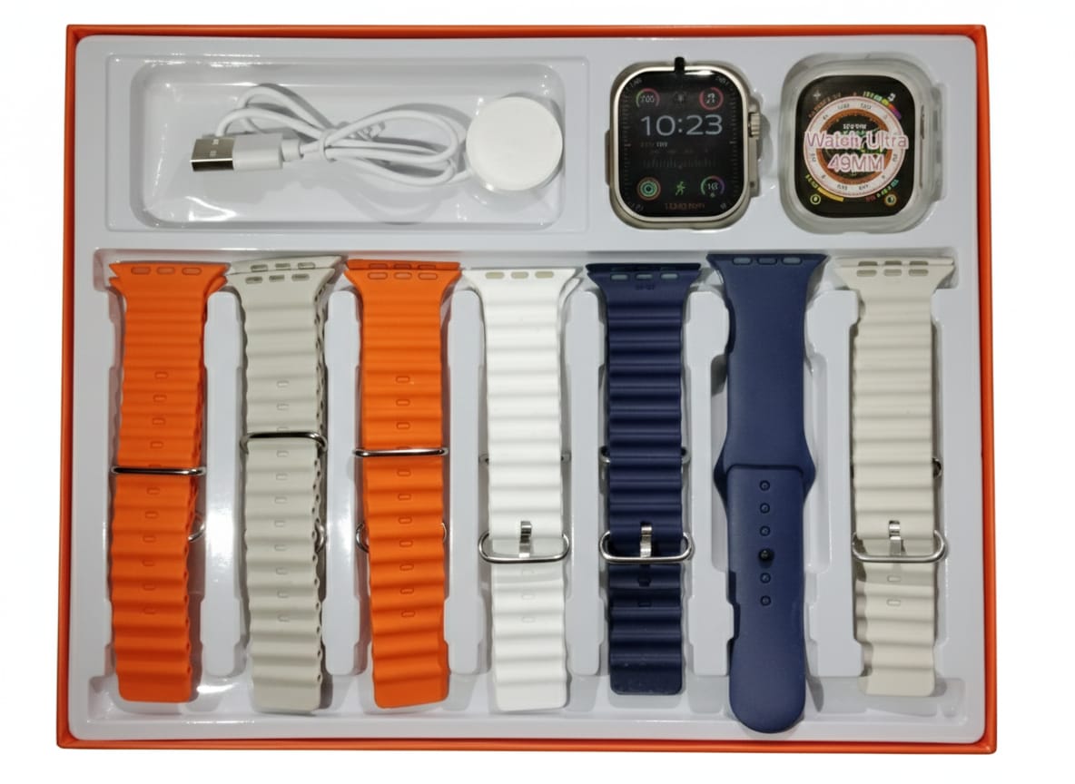 7 in 1 Strap Smartwatch – Bluetooth Calling & Fitness Tracking Watch