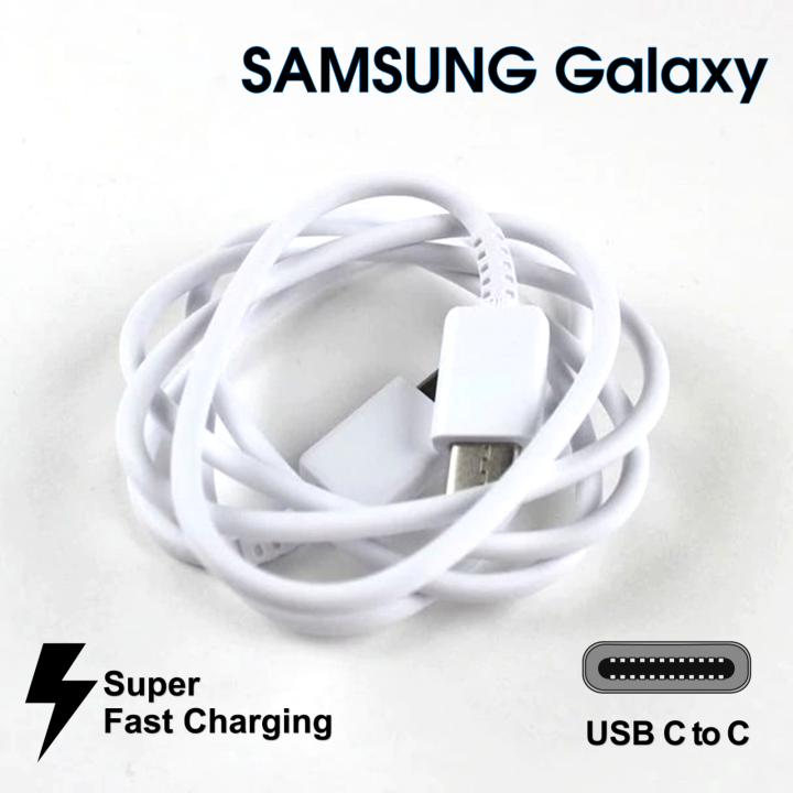 Original Samsung Galaxy USB Type-C to Type-C Fast Charging Cable - Compatible with all 25W 45W Chargers - PD Cable