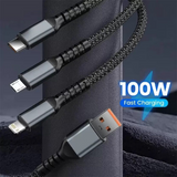 3 in 1 100W fast charging cable