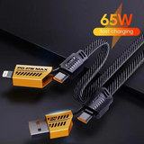 BEME Transformer Fast Charging Cable 65W -  5-in-1