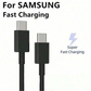 Original Samsung Galaxy USB Type-C to Type-C Fast Charging Cable - Compatible with all 25W 45W Chargers - PD Cable