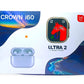 Crown i60 Ultra 2 Smart Watch with AirPods & 7 Straps | ZTFIT Bluetooth Calling, Heart Rate, SpO2 | Best Smart Watch Pakistan | hzkart.com