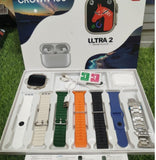 Crown i60 Ultra 2 Smart Watch with AirPods & 7 Straps | ZTFIT Bluetooth Calling, Heart Rate, SpO2 | Best Smart Watch Pakistan | hzkart.com