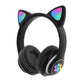 STN-28 RGB Cat Ear Wireless Bluetooth Headphones with LED Lights & Mic | Gaming Headset for Kids & Girls