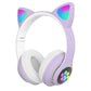 STN-28 RGB Cat Ear Wireless Bluetooth Headphones with LED Lights & Mic | Gaming Headset for Kids & Girls