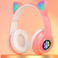 STN-28 RGB Cat Ear Wireless Bluetooth Headphones with LED Lights & Mic | Gaming Headset for Kids & Girls
