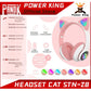 STN-28 RGB Cat Ear Wireless Bluetooth Headphones with LED Lights & Mic | Gaming Headset for Kids & Girls