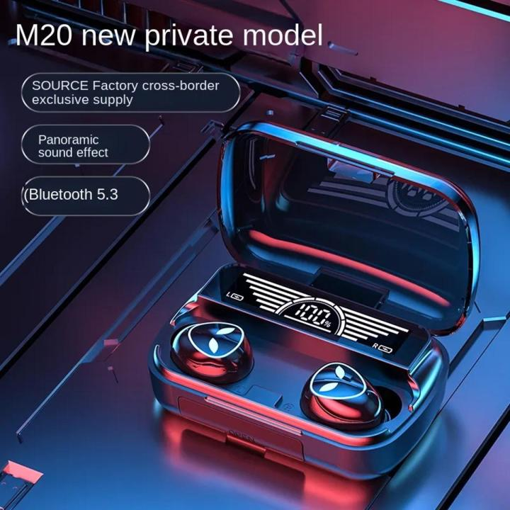 Earbuds M20 TWS Bluetooth 5.3 Wireless Earbuds ENC Noise Cancelling Headphones With Charging Case